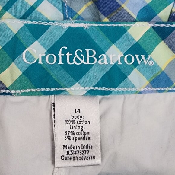 Croft & Barrow Skort Womens SIze 14 Blue Green Plaid Classic Fit Pockets Sports - Picture 4 of 7